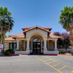 Front entrance to Las Vegas assisted living community Oakey Assisted Living & Memory Care.