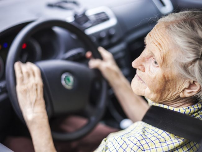 Elderly Woman Driving