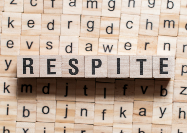 Understanding Elderly Respite Care | oakeyassistedliving.com | visit us to learn more Respite spelled with scrabble pieces